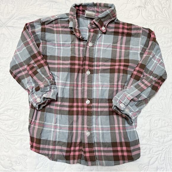 Bella Bliss Plaid Flannel Button Up Shirt Size 3 - Picture 2 of 6